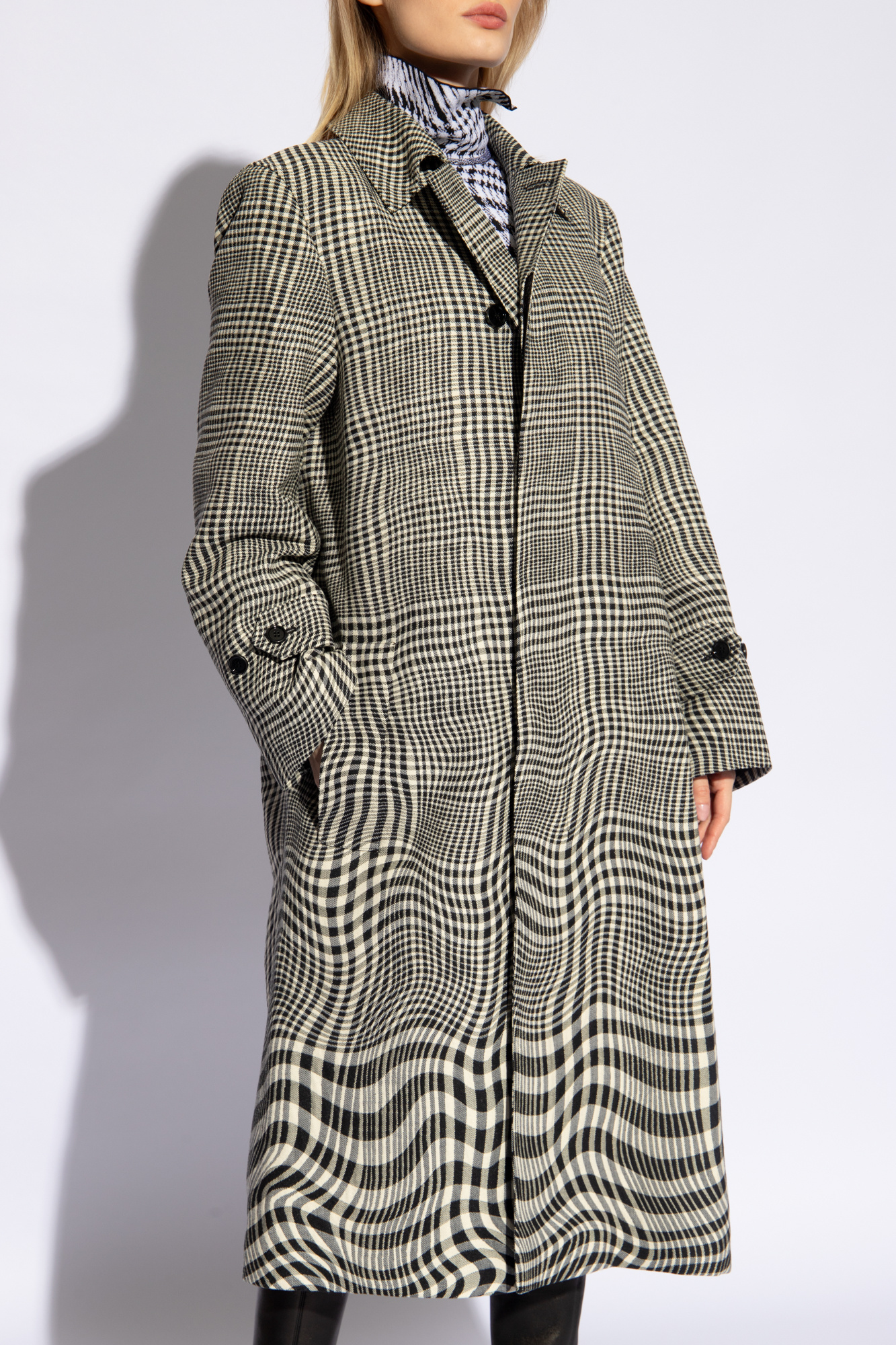 Burberry houndstooth clearance coat